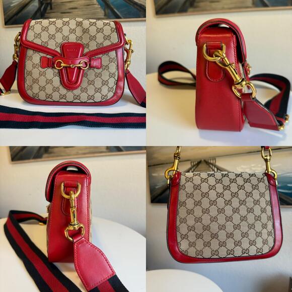 💎✨BEAUTIFUL✨💎Authentic GUCCI  Lady Web Canvas  Crossbody Bag - Picture 6 of 9